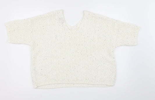 NEXT Womens White Pullover Jumper Size M