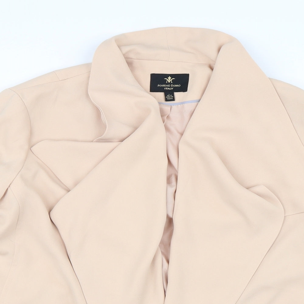 Massimo Fabbro Womens Beige Jacket Size 14
