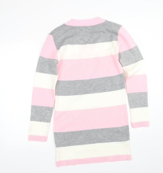 Figaro Womens Multicoloured Striped Jacket Dress Size 10