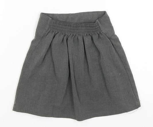Preworn Girls Grey Flare Skirt Size 3-4 Years