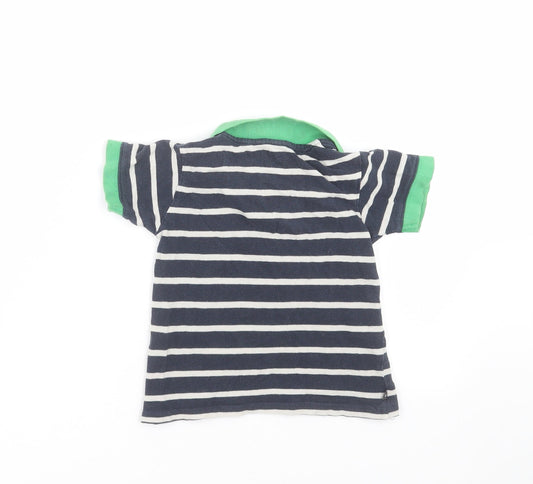 Hadleigh London Boys Blue Striped Basic Polo Size 2-3 Years