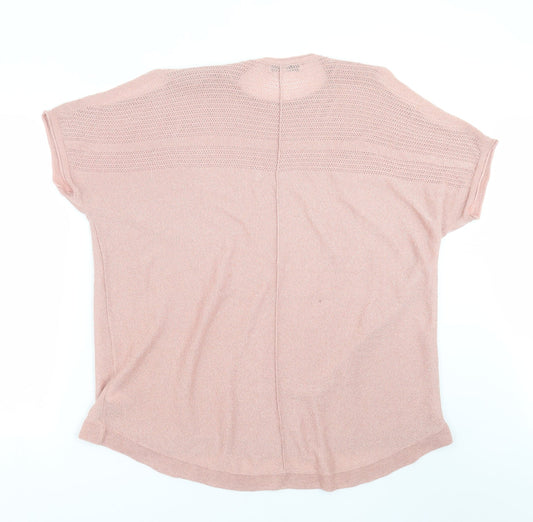 NEXT Womens Pink Knit Pullover Jumper Size XL - cold Shoulder