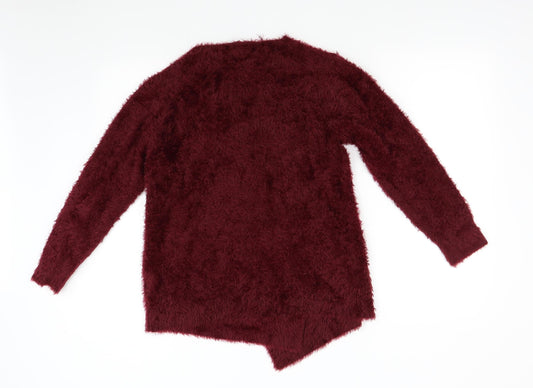 Klass Womens Red Cardigan Jumper Size M