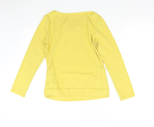 Winny Womens Yellow Basic T-Shirt Size M