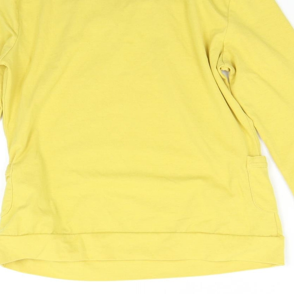 Winny Womens Yellow Basic T-Shirt Size M