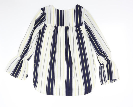 NEXT Womens Multicoloured Striped Tunic Blouse Size 10
