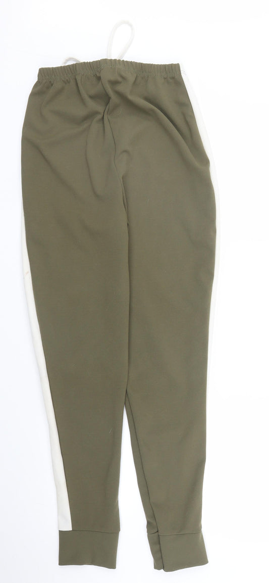 PRETTYLITTLETHING Womens Green Sweatpants Trousers Size 8 L27 in