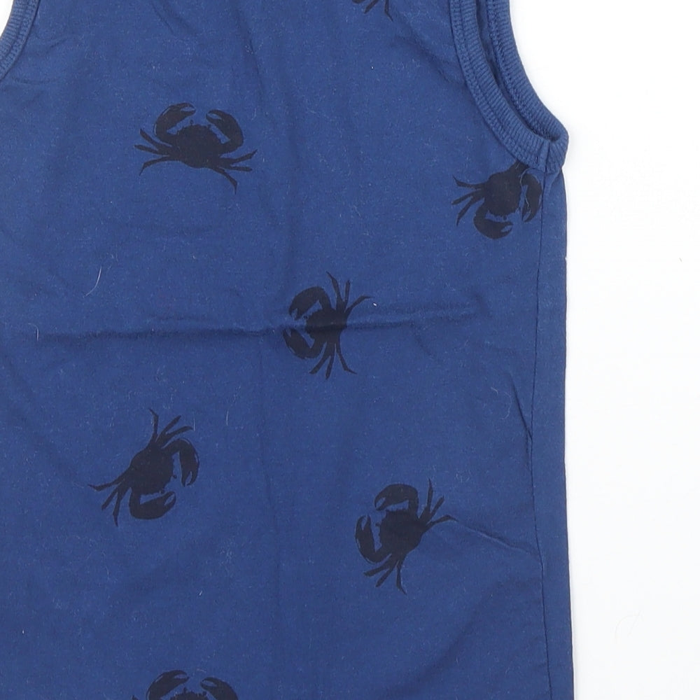 Little Kids Boys Blue Basic Tank Size 5-6 Years