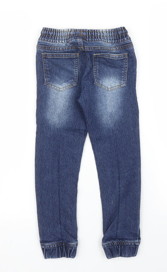 Little Kids Girls Blue Denim Tapered Jeans Size 5 Years