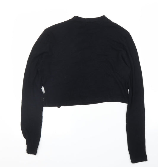 ASOS Womens Black Cropped Blouse Size 16