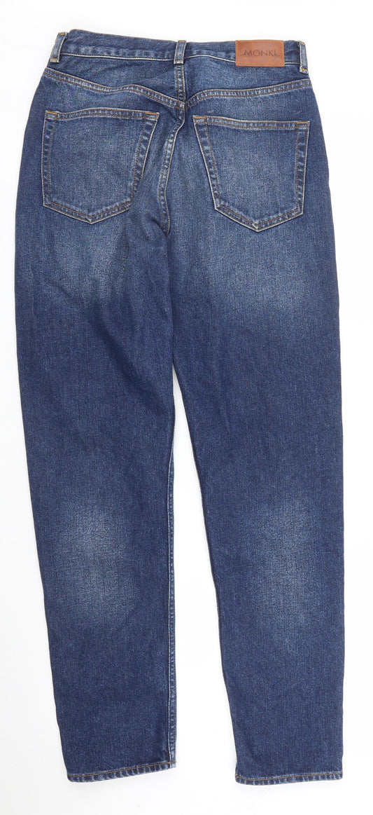 Monkl Mens Blue Denim Boyfriend Jeans Size 26 in L28 in