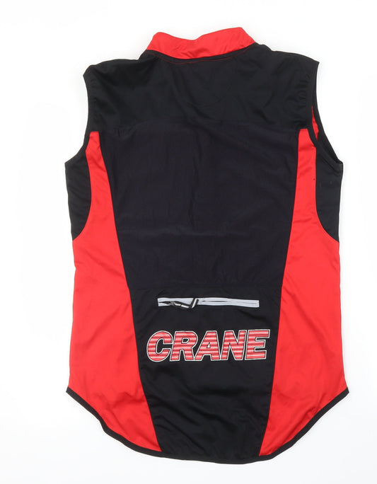 Crane Mens Red Full Zip Jumper Size L