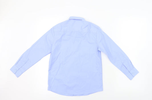 George Boys Blue Basic Button-Up Size 8-9 Years