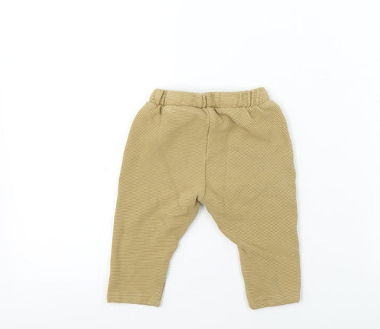 H&M Boys Beige Sweatpants Trousers Size 9 Months