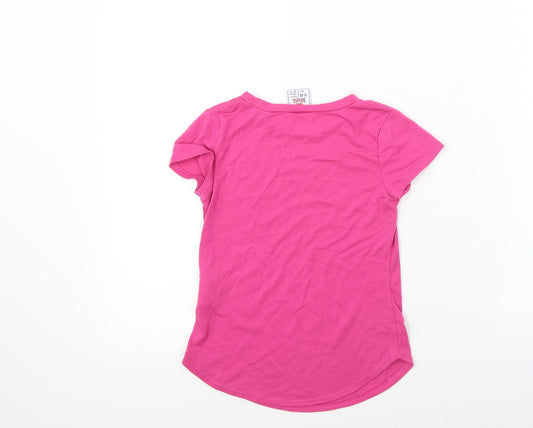 Lonsdale Girls Pink Basic T-Shirt Size 9-10 Years