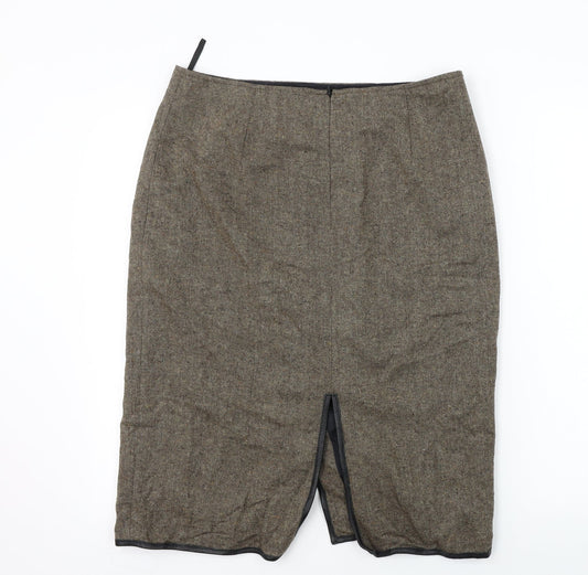 JAGER Womens Brown Bandage Skirt Size 14