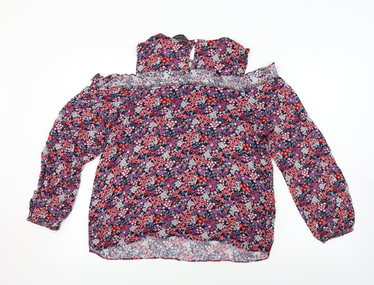 Dorothy Perkins Womens Pink Floral Basic Blouse Size 10