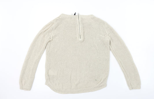 H&M Womens Beige Pullover Jumper Size XS