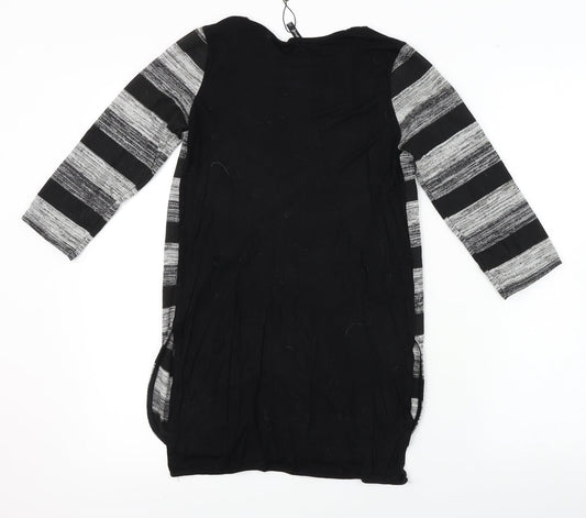 Stradivarius Womens Grey Striped Basic T-Shirt Size S