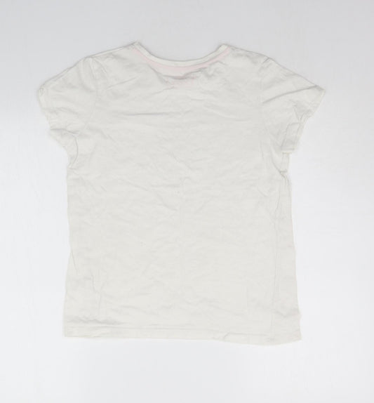Young Dimension Girls White Basic T-Shirt Size 12-13 Years