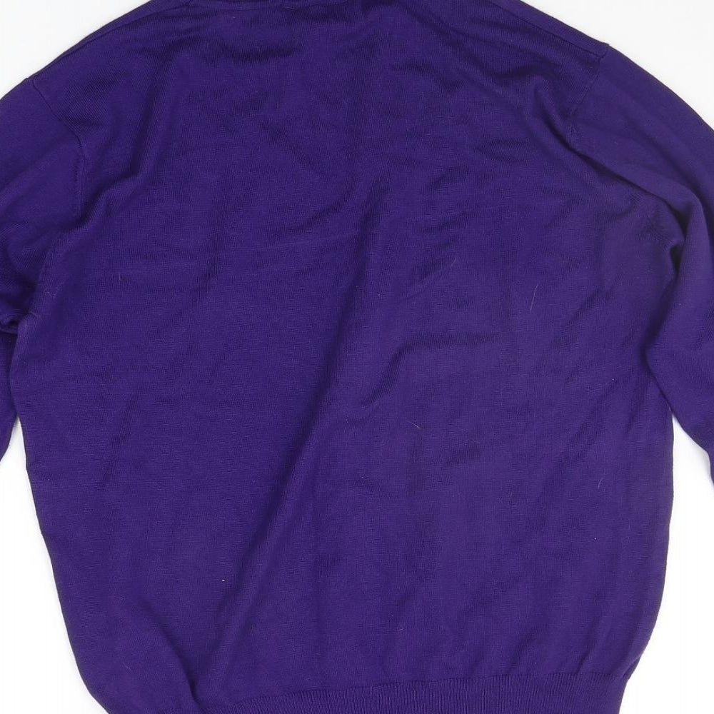 FIRST AVENUE Womens Purple Pullover Jumper Size XL