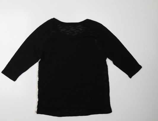 La Redoute Womens Black Pullover Sweatshirt Size 16