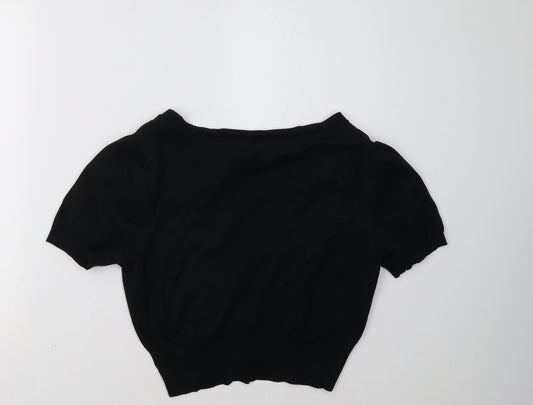 gteorge Womens Black Cardigan Jumper Size 12