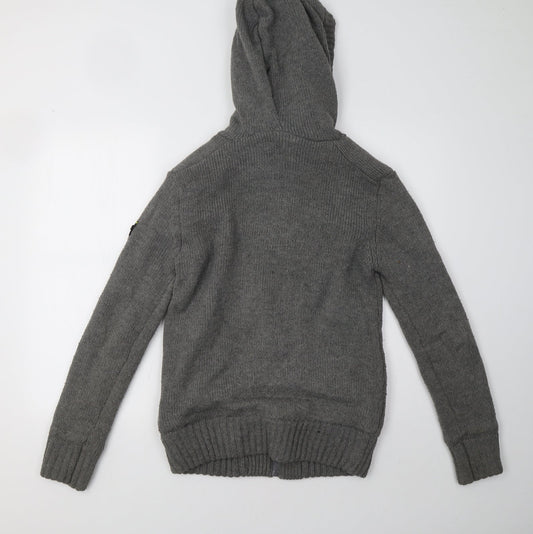 Blue Inc Mens Grey Jacket Size XS