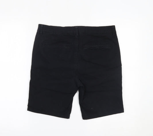 Topman Womens Black Chino Shorts Size 32