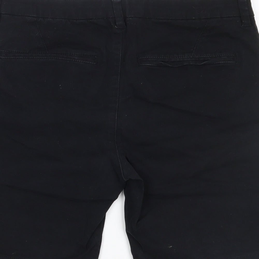 Topman Womens Black Chino Shorts Size 32