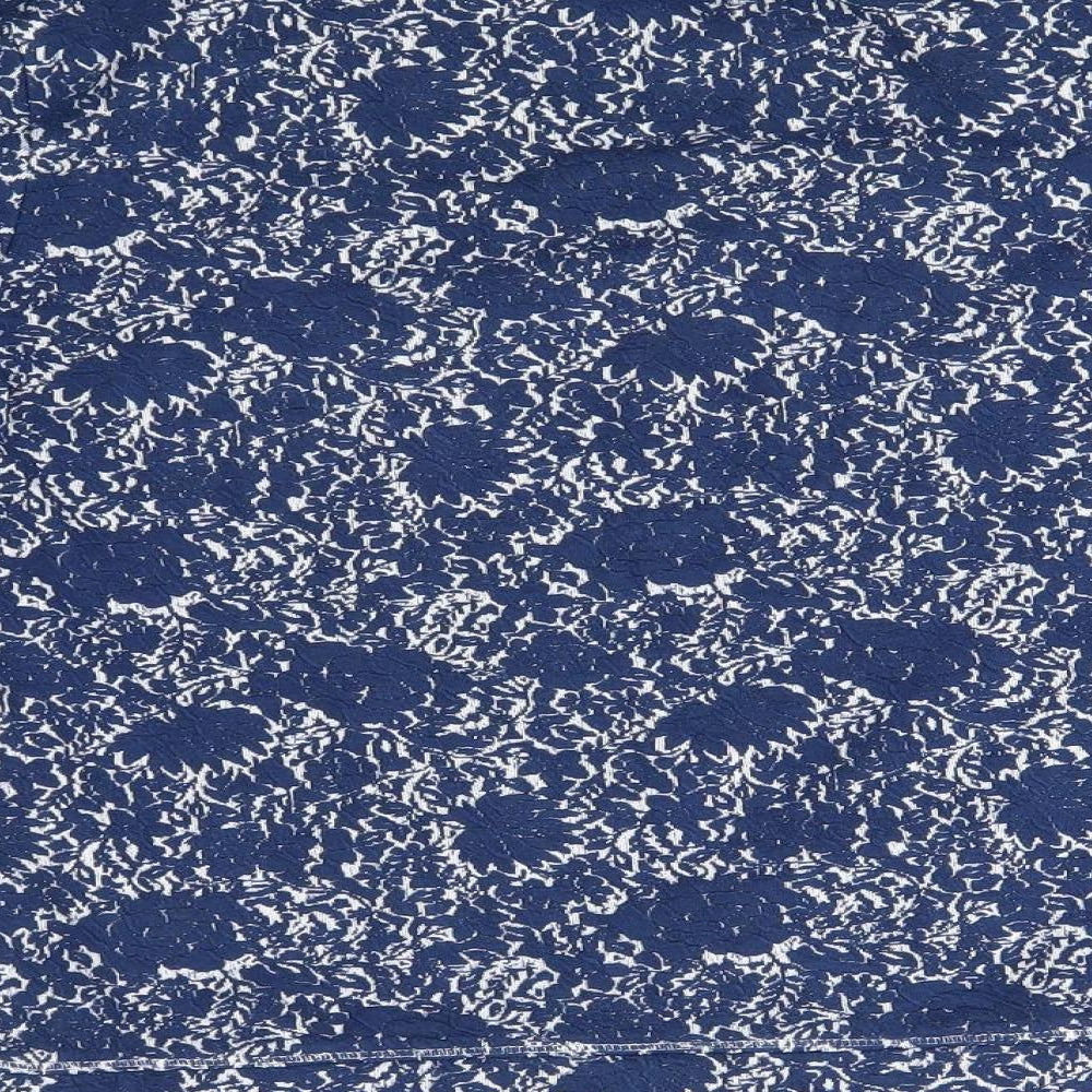M&S Womens Blue Floral Pullover Jumper Size 10