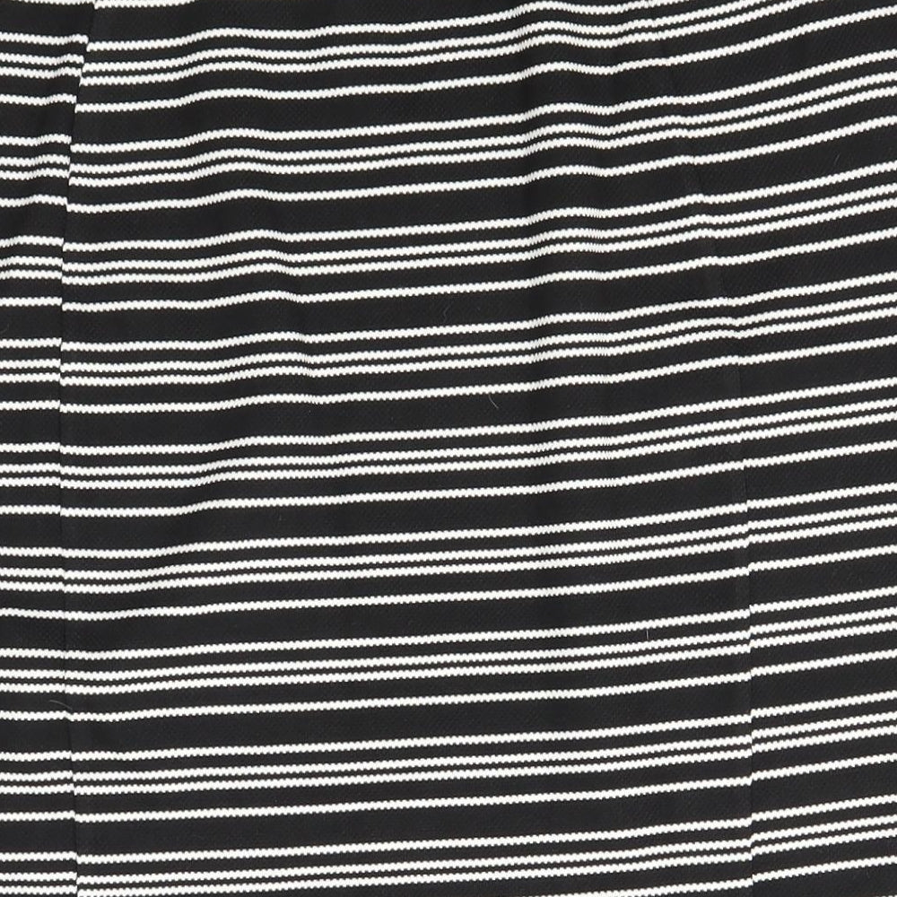 Matalan Womens Black Striped Straight & Pencil Skirt Size 12