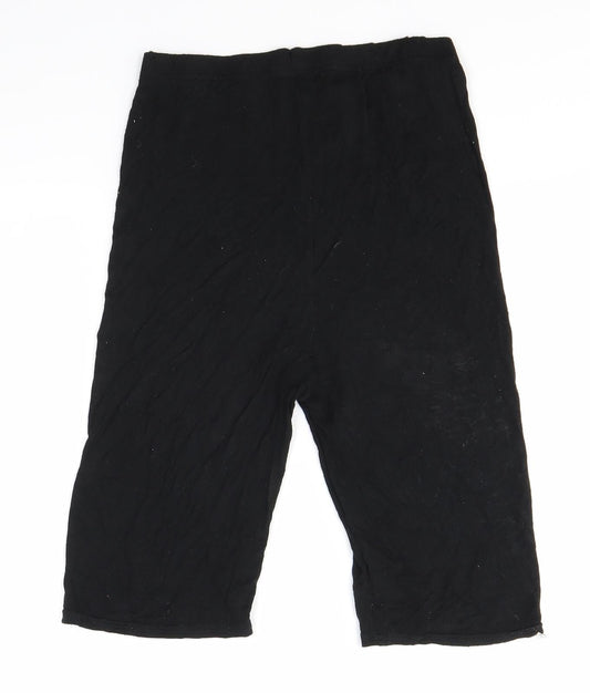 PRETTYLITTLETHING Womens Black Sweat Shorts Size 10