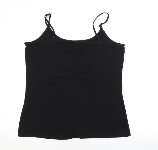 Papaya Womens Black Basic Tank Size 18