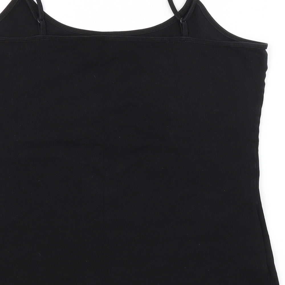 Papaya Womens Black Basic Tank Size 18