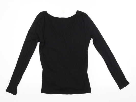 H&M Womens Black Basic Blouse Size L