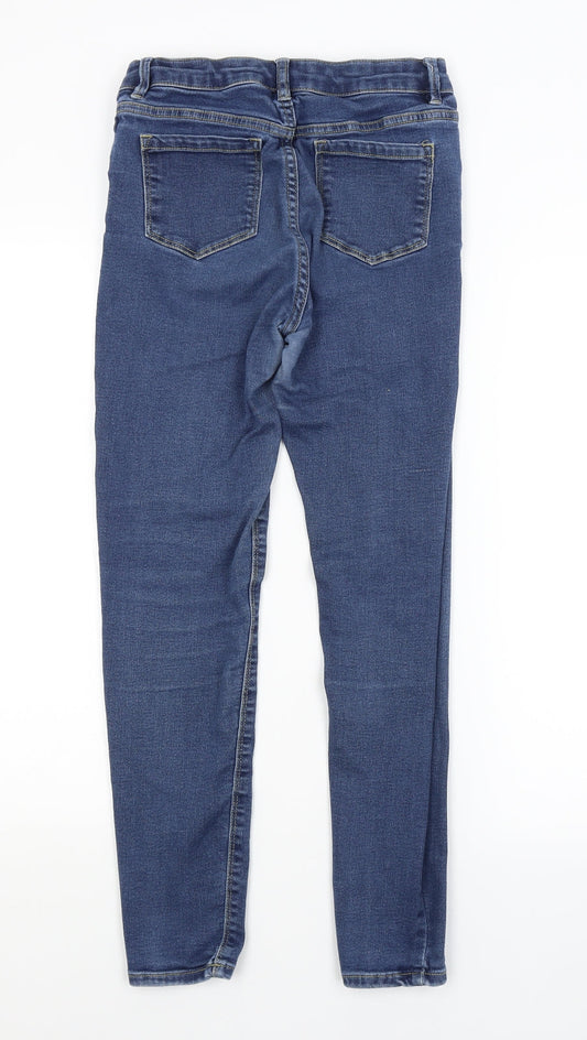 DENIM 365 Womens Blue Striped Skinny Jeans Size 10 L26 in