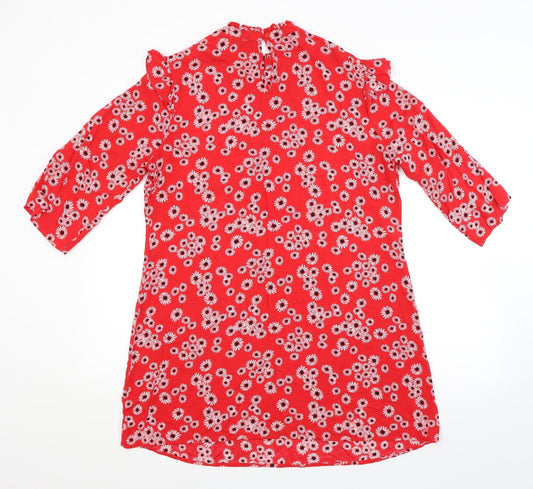 Papaya Womens Red Floral A-Line Size 14