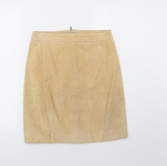 MNG Womens Beige Mini Skirt Size S