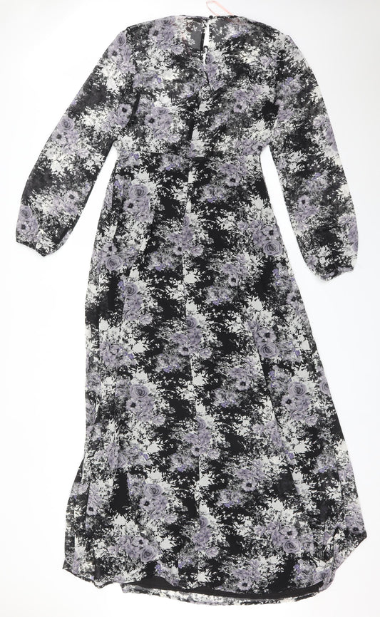 FOREVER 21 Womens Multicoloured Floral Fit & Flare Size S