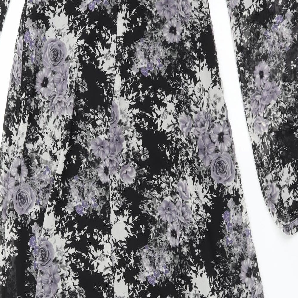 FOREVER 21 Womens Multicoloured Floral Fit & Flare Size S