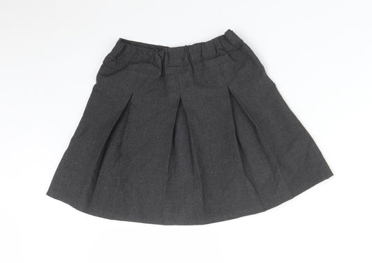 TU Girls Grey Pleated Skirt Size 6 Years