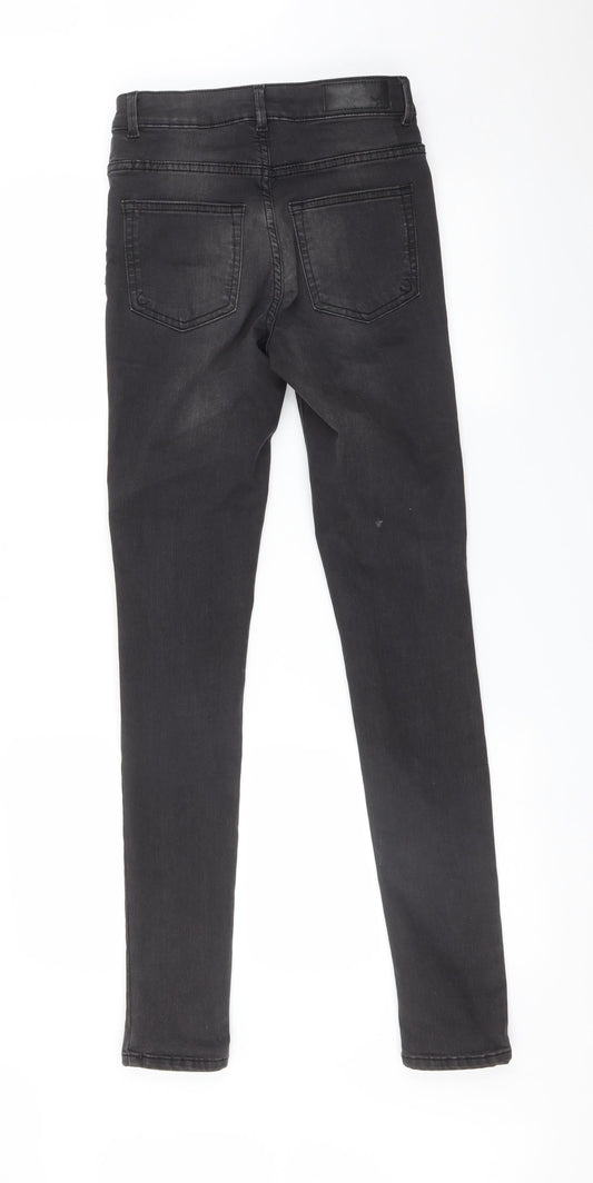 NEVER DENIM Womens Black Skinny Jeans Size S L31 in