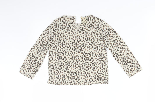 H&M Girls Multicoloured Animal Print Basic T-Shirt Size 2-3 Years