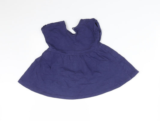 George Girls Blue Skater Dress Size 9-12 Months