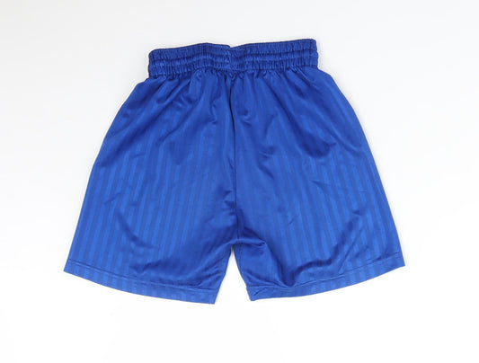 PRO STAR Boys Blue Striped Sweat Shorts Size XS