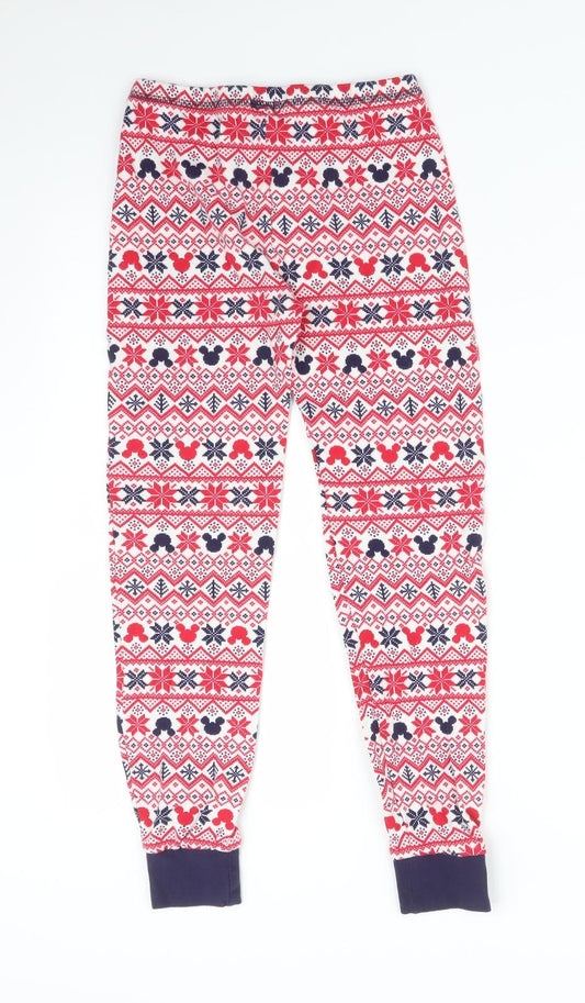 George Girls Multicoloured Fair Isle Pyjama Pants Size 9-10 Years - MINNIE MOUSE