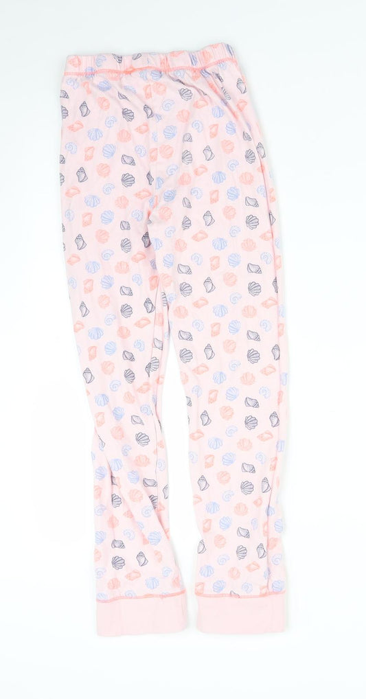 TU Girls Pink Solid Pyjama Pants Size 9-10 Years - SEASHELLS