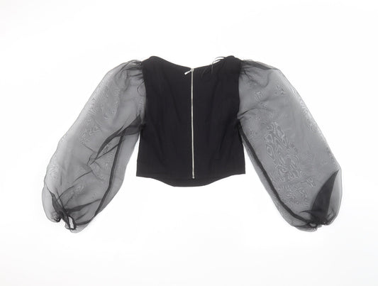 Topshop Womens Black Basic T-Shirt Size 8