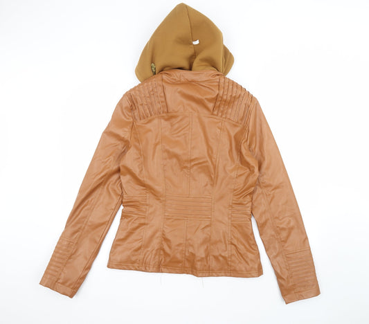 Gamiss Womens Brown Parka Coat Size L